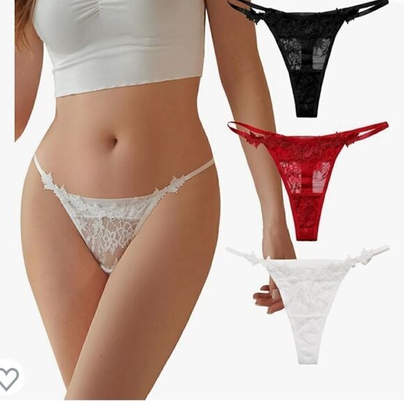 Lace G-String Thong for Women Low Rise Sexy Underwear Comfort T-back New MEDIUM - Picture 1 of 9